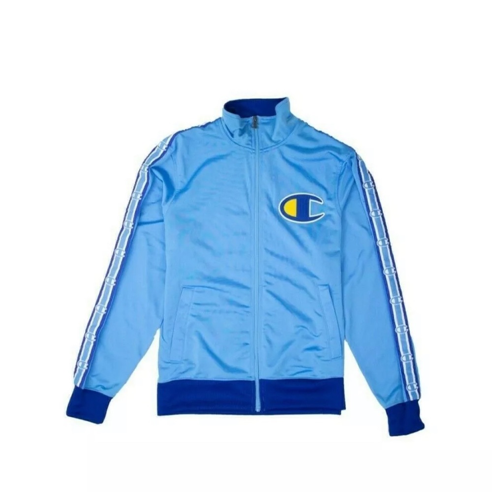 CHAMPION LIFE Men's Light Blue Track Tape Jacket L